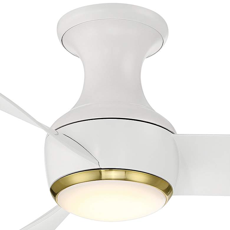 Image 2 44" Modern Forms Corona White Brass LED Smart Hugger Ceiling Fan more views