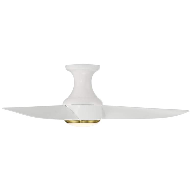 Image 4 44" Modern Forms Corona White Brass LED Smart Hugger Ceiling Fan more views