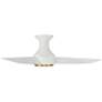 44" Modern Forms Corona White Brass LED Smart Hugger Ceiling Fan