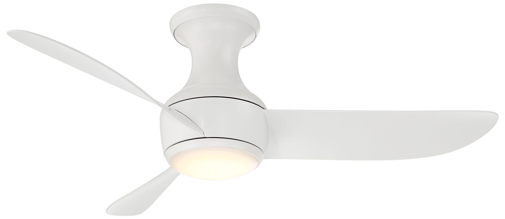 Image 2 44" Modern Forms Corona White LED Smart Hugger Ceiling Fan Made to Ord