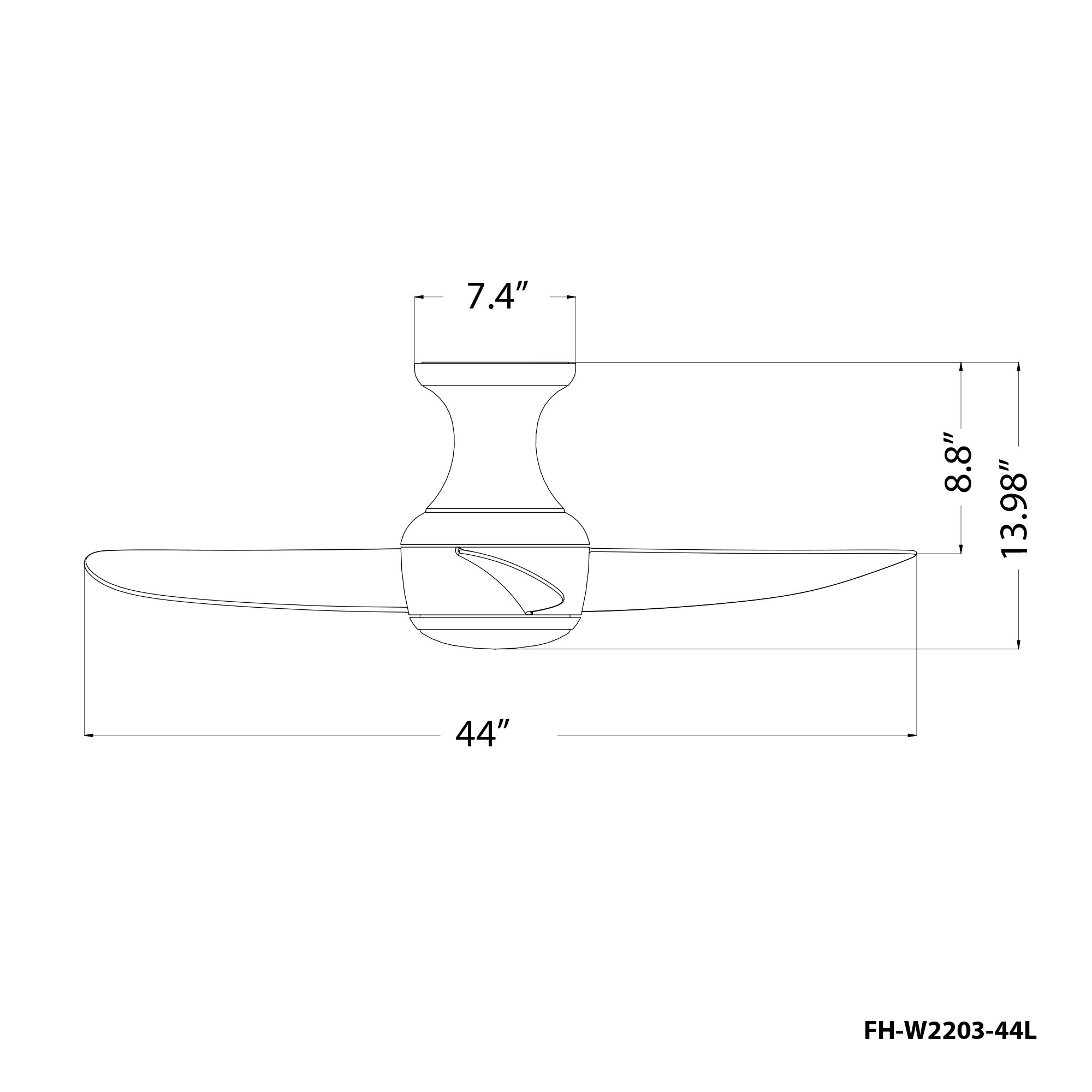 Image 5 44" Modern Forms Corona White LED Smart Hugger Ceiling Fan Made to Ord more views