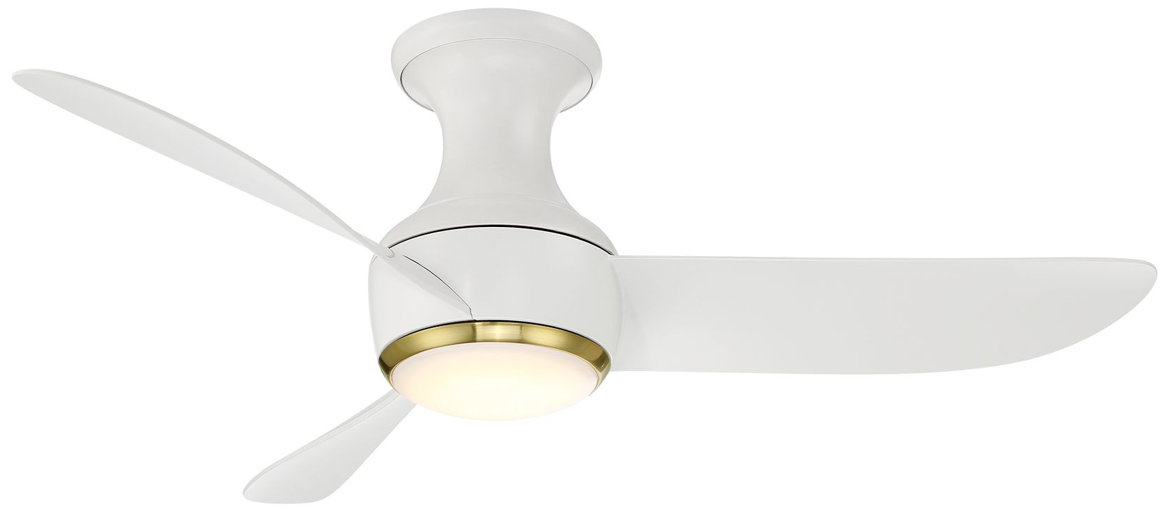Image 2 44" Modern Forms Corona White LED Smart Hugger Ceiling Fan Made to Ord