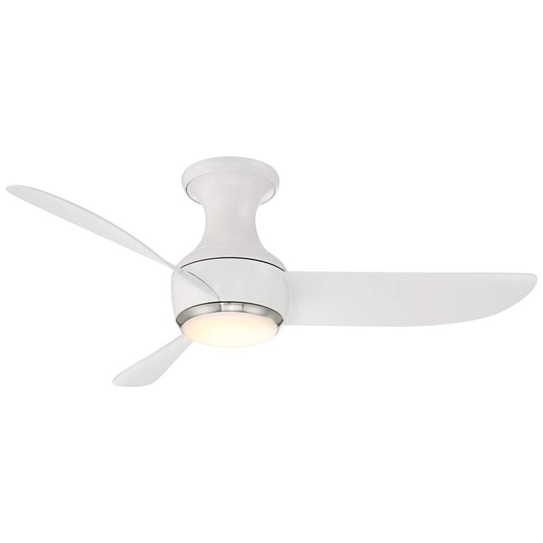 Image 2 44" Modern Forms Corona White Nickel LED Smart Hugger Fan
