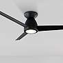 44" Modern Forms Tip Top Matte Black LED 3500K Smart Ceiling Fan in scene