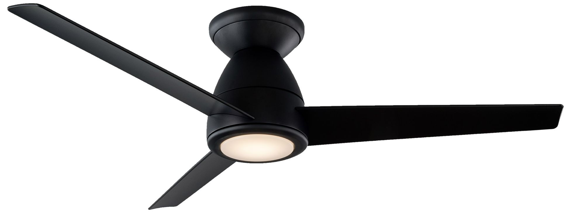 44" Modern Forms Tip Top Matte Black LED Hugger Ceiling Fan - Made to 