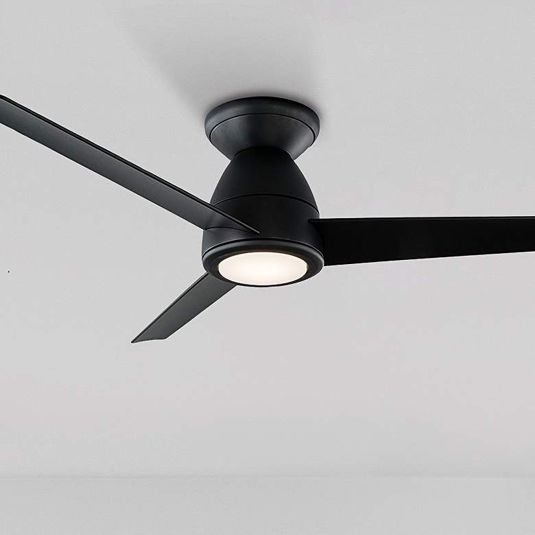 Image 2 44" Modern Forms Tip Top Matte Black LED Hugger Ceiling Fan