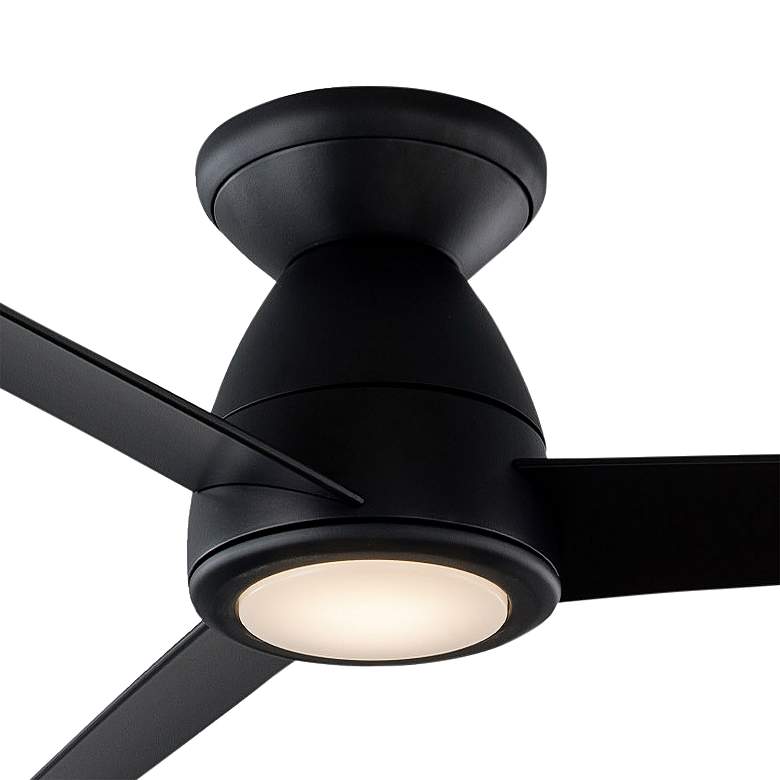 Image 4 44" Modern Forms Tip Top Matte Black LED Hugger Ceiling Fan more views