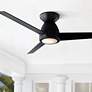 44" Modern Forms Tip Top Matte Black LED Smart Ceiling Fan in scene