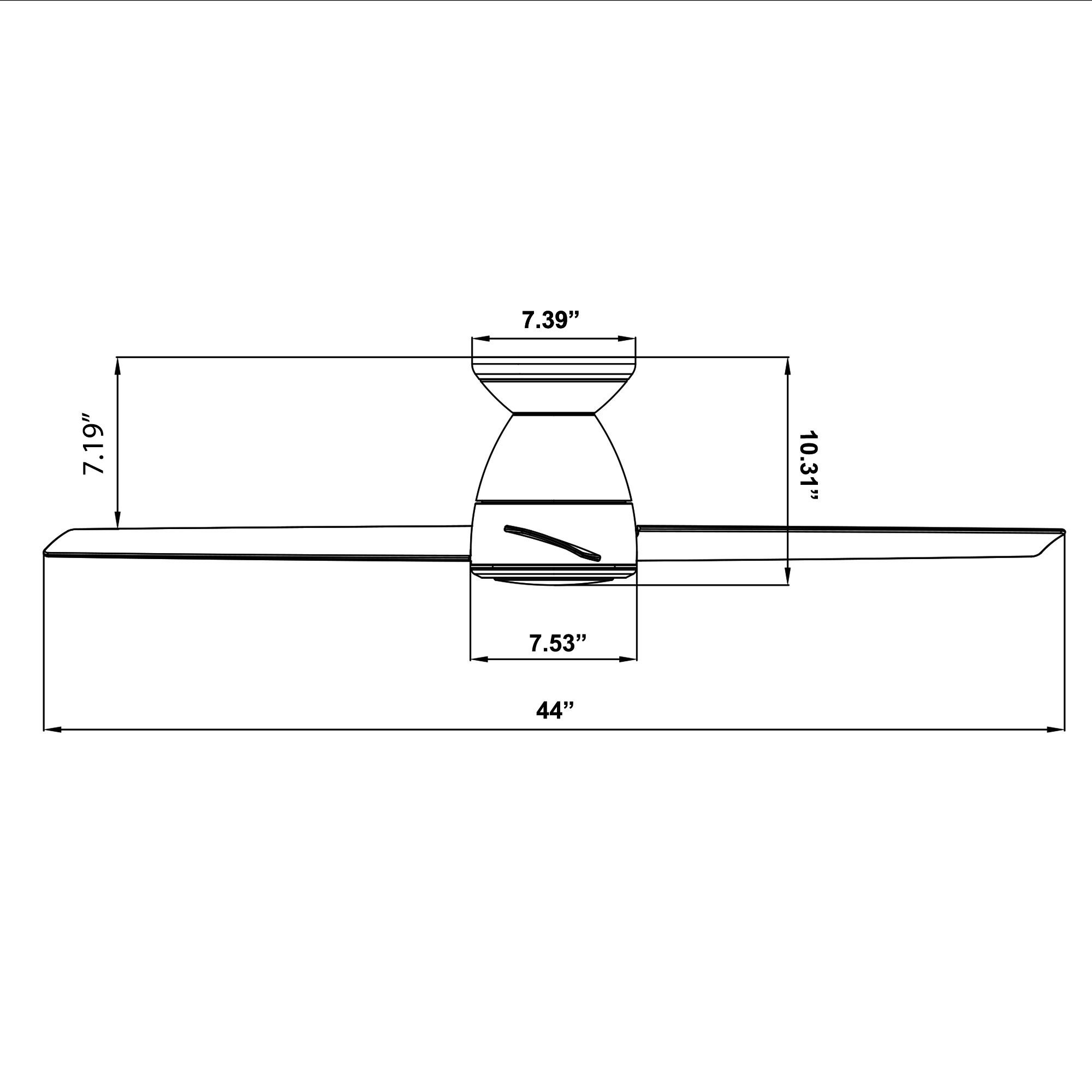 Image 2 44" Modern Forms Tip Top Matte White LED Smart Ceiling Fan - Made to O more views