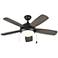 44" Monte Carlo Discus Classic Aged Pewter LED Ceiling Fan