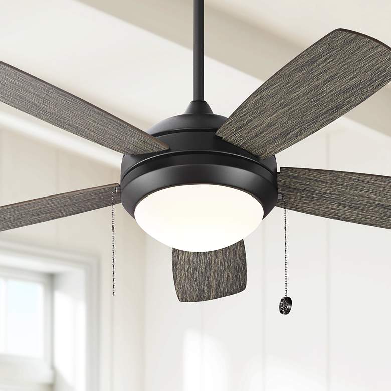 Image 1 44" Monte Carlo Discus Classic Aged Pewter LED Ceiling Fan