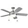 44" Monte Carlo Discus Classic Polished Nickel LED Ceiling Fan