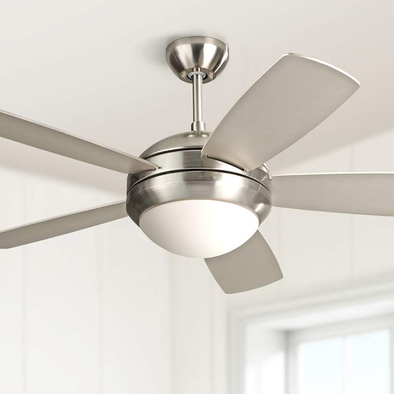Image 1 44" Monte Carlo Discus II Brushed Steel Ceiling Fan