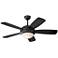 44" Monte Carlo Discus II Matte Black Ceiling Fan