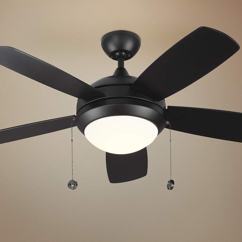 Image 1 44 inch Monte Carlo Discus II Matte Black LED Ceiling Fan