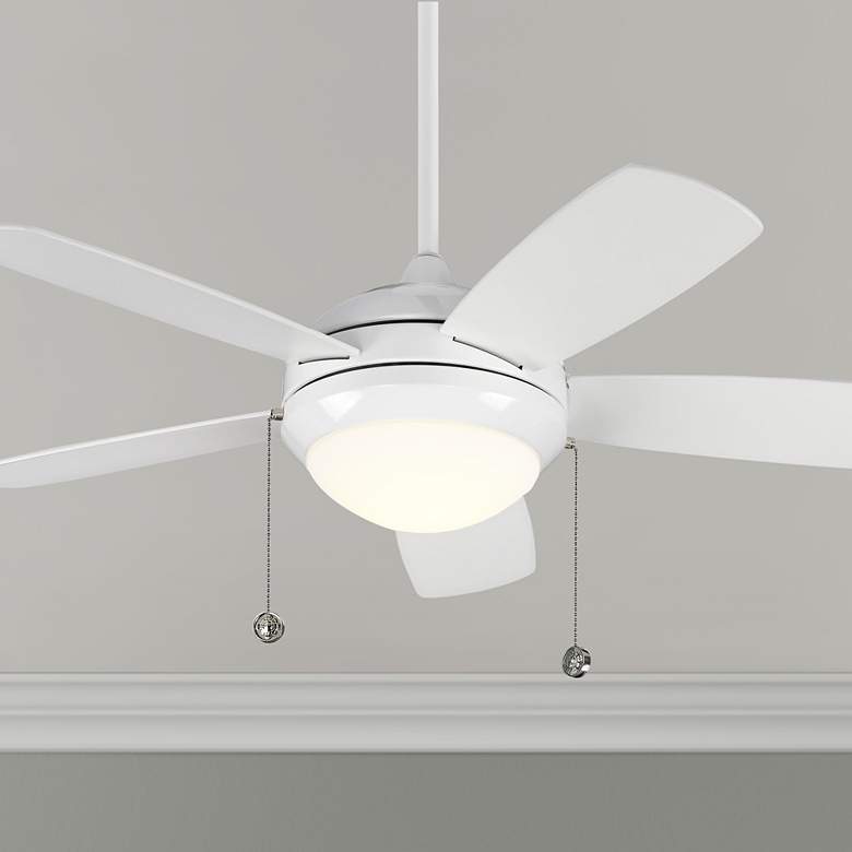 Image 1 44 inch Monte Carlo Discus II White LED Ceiling Fan