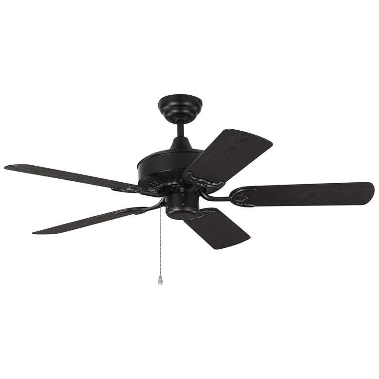 Image 1 44 inch Monte Carlo Haven Outdoor Matte Black Pull Chain Ceiling Fan