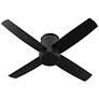 1_44" Oxygen Oslo Black Damp Rated Hugger Ceiling Fan with Wall Control