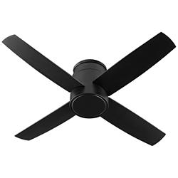 44" Oxygen Oslo Black Damp Rated Hugger Ceiling Fan with Wall Control