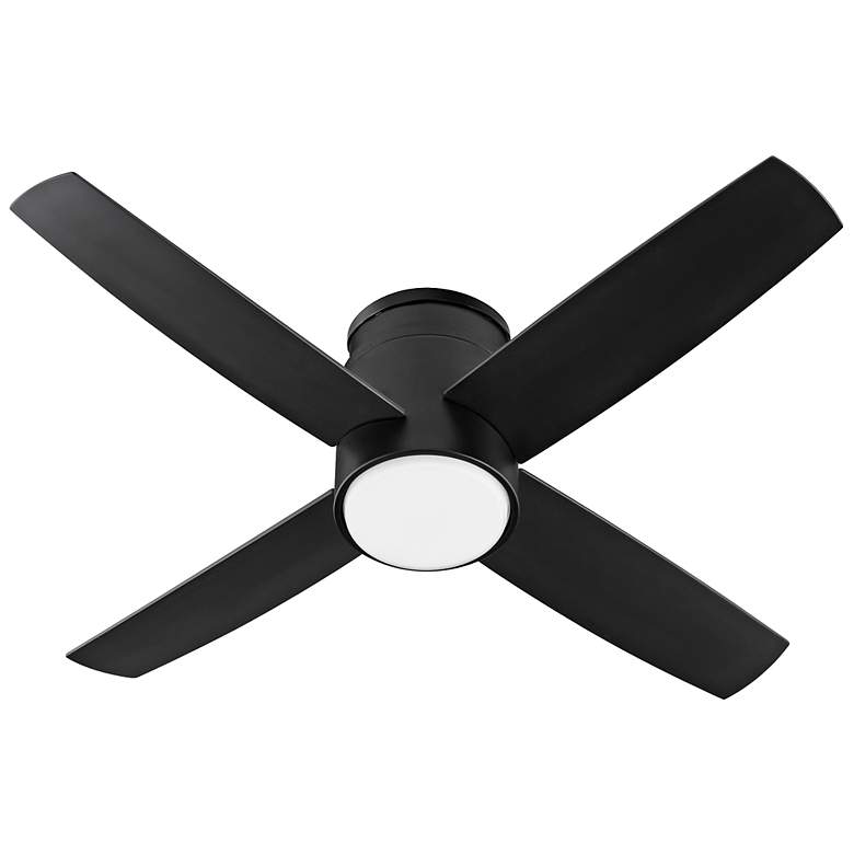 Image 3 44" Oxygen Oslo Black Damp Rated Hugger Ceiling Fan with Wall Control more views