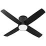3_44" Oxygen Oslo Black Damp Rated Hugger Ceiling Fan with Wall Control more views