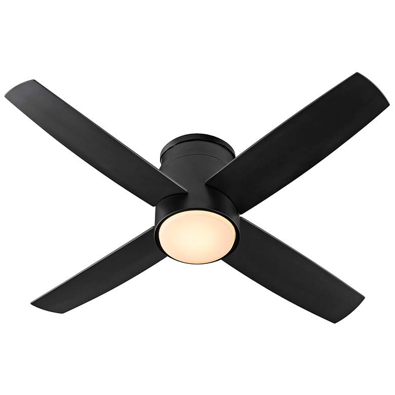 Image 4 44" Oxygen Oslo Black Damp Rated Hugger Ceiling Fan with Wall Control more views