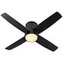 4_44" Oxygen Oslo Black Damp Rated Hugger Ceiling Fan with Wall Control more views