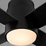 5_44" Oxygen Oslo Black Damp Rated Hugger Ceiling Fan with Wall Control more views