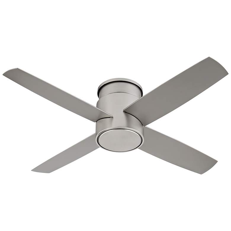 Image 1 44" Oxygen Oslo Satin Nickel Damp Hugger Ceiling Fan with Wall Control