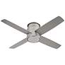 1_44" Oxygen Oslo Satin Nickel Damp Hugger Ceiling Fan with Wall Control