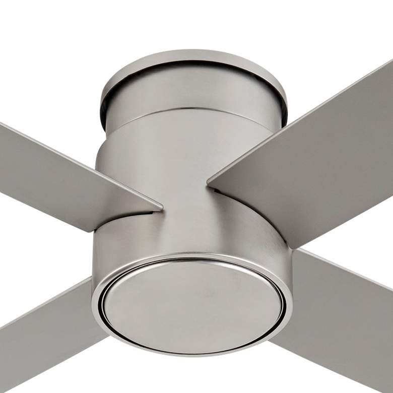 Image 2 44" Oxygen Oslo Satin Nickel Damp Hugger Ceiling Fan with Wall Control more views