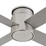 2_44" Oxygen Oslo Satin Nickel Damp Hugger Ceiling Fan with Wall Control more views