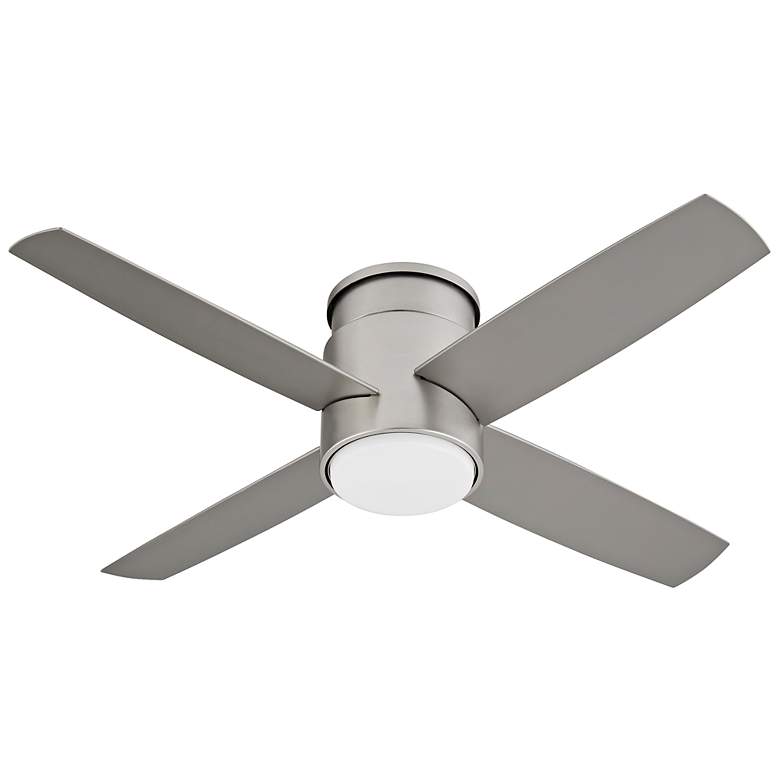 Image 3 44" Oxygen Oslo Satin Nickel Damp Hugger Ceiling Fan with Wall Control more views