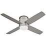 3_44" Oxygen Oslo Satin Nickel Damp Hugger Ceiling Fan with Wall Control more views