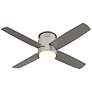 4_44" Oxygen Oslo Satin Nickel Damp Hugger Ceiling Fan with Wall Control more views