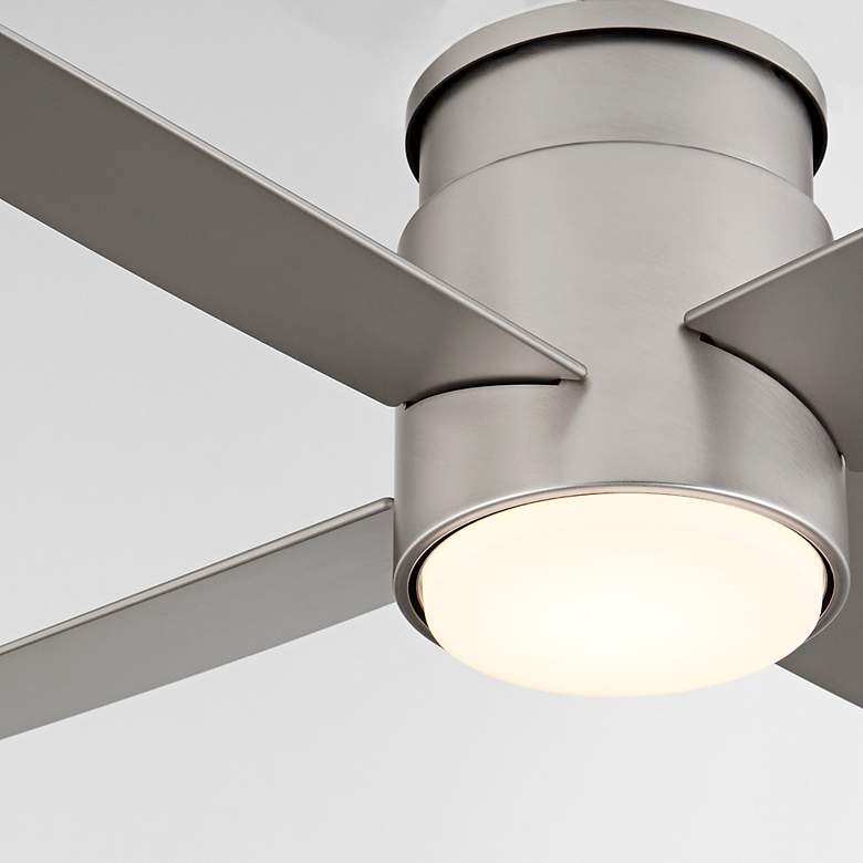 Image 5 44" Oxygen Oslo Satin Nickel Damp Hugger Ceiling Fan with Wall Control more views