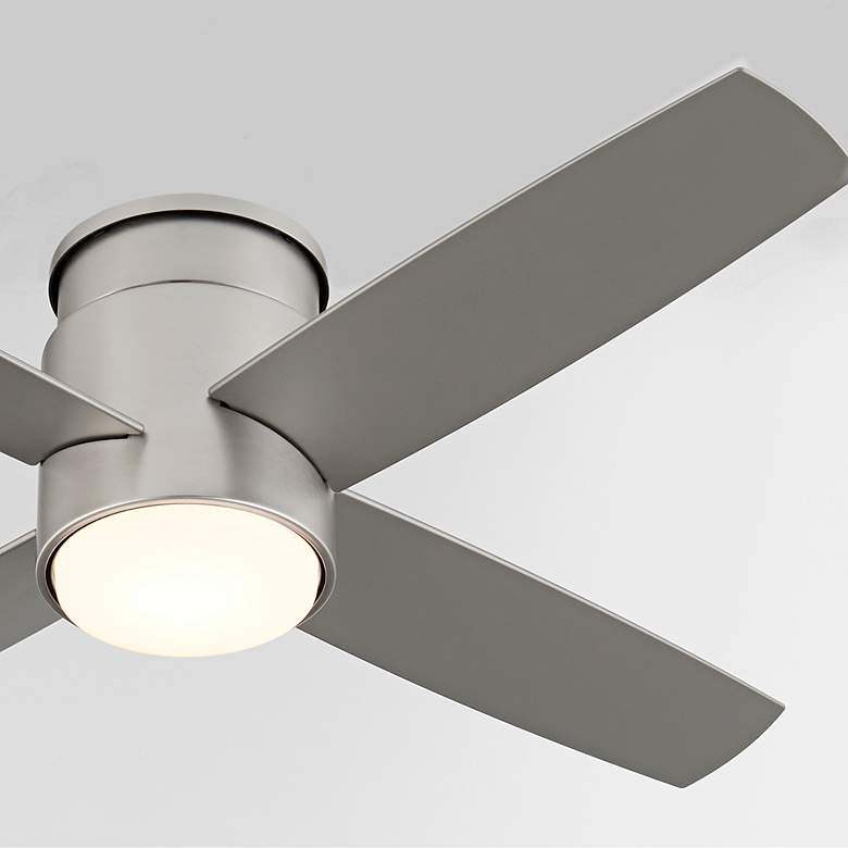 Image 6 44" Oxygen Oslo Satin Nickel Damp Hugger Ceiling Fan with Wall Control more views