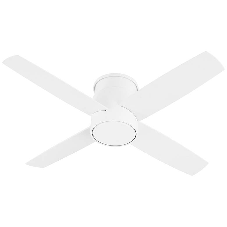 Image 1 44" Oxygen Oslo White Damp Rated Hugger Ceiling Fan with Wall Control