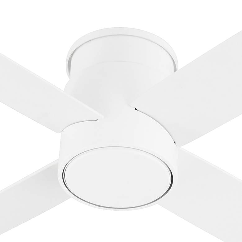 Image 2 44" Oxygen Oslo White Damp Rated Hugger Ceiling Fan with Wall Control more views