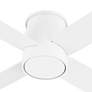 2_44" Oxygen Oslo White Damp Rated Hugger Ceiling Fan with Wall Control more views