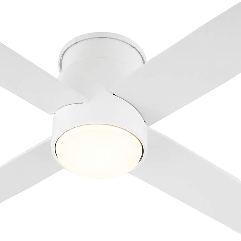 Image 3 44" Oxygen Oslo White Damp Rated Hugger Ceiling Fan with Wall Control more views