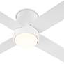 3_44" Oxygen Oslo White Damp Rated Hugger Ceiling Fan with Wall Control more views