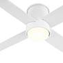 4_44" Oxygen Oslo White Damp Rated Hugger Ceiling Fan with Wall Control more views