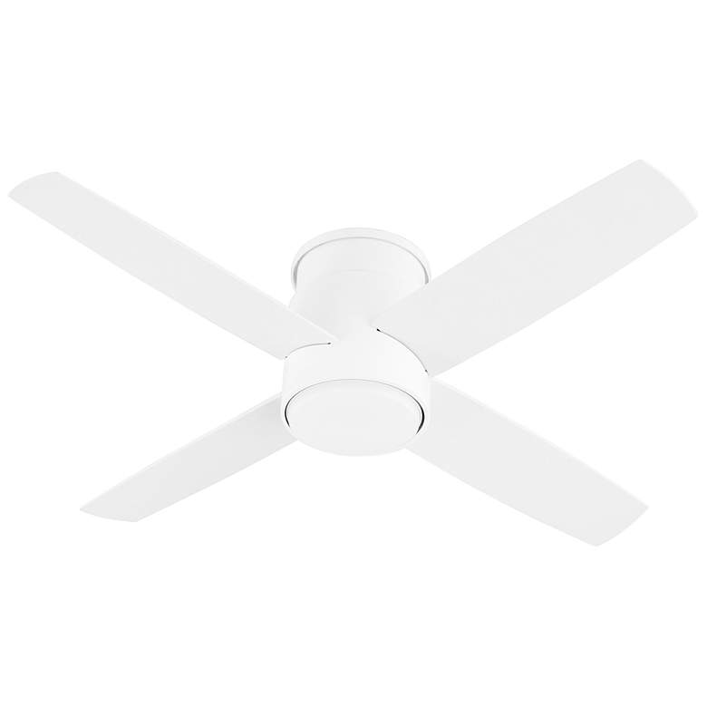 Image 5 44" Oxygen Oslo White Damp Rated Hugger Ceiling Fan with Wall Control more views