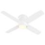 6_44" Oxygen Oslo White Damp Rated Hugger Ceiling Fan with Wall Control more views