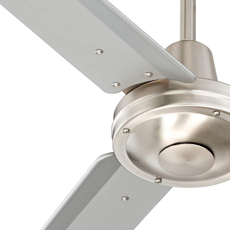 44 inch Plaza DC Brushed Nickel Damp Rated Ceiling Fan with Remote more views
