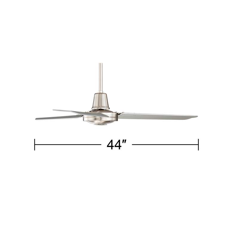 Image 7 44" Plaza DC Brushed Nickel Damp Rated Ceiling Fan with Remote more views