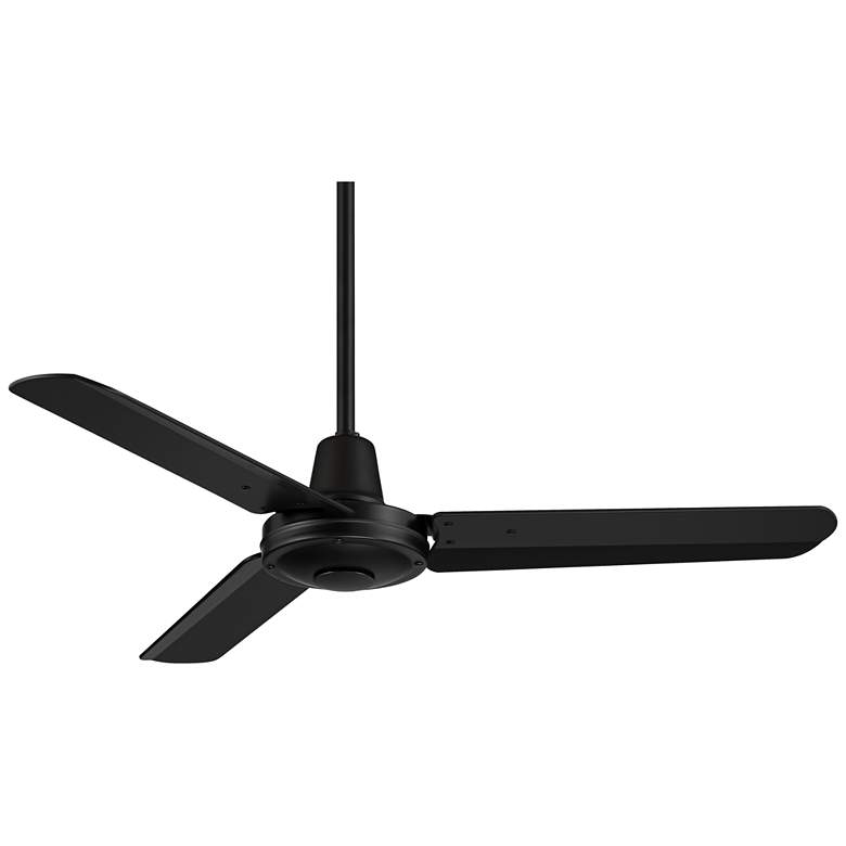 Image 2 44" Plaza DC Matte Black Finish Damp Rated Ceiling Fan with Remote
