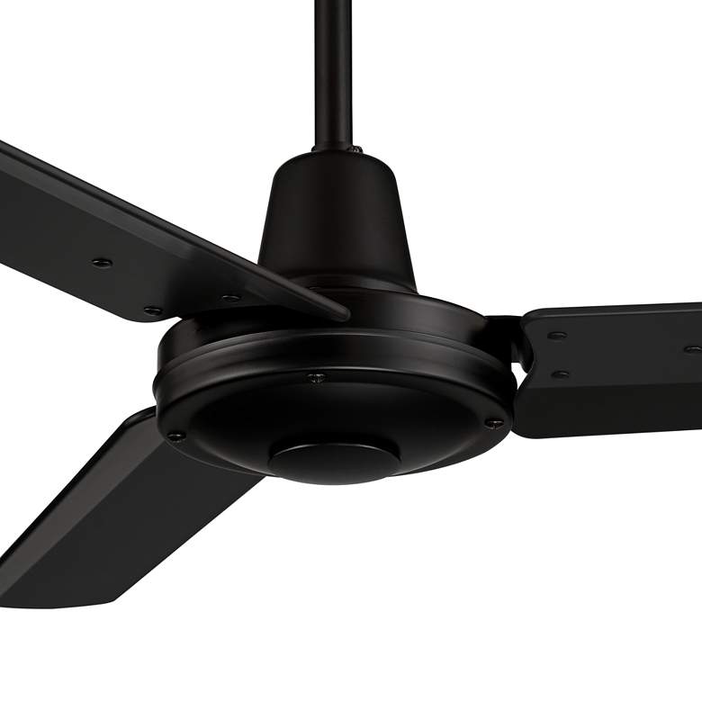 Image 3 44" Plaza DC Matte Black Finish Damp Rated Ceiling Fan with Remote more views