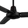 44" Plaza DC Matte Black Finish Damp Rated Ceiling Fan with Remote